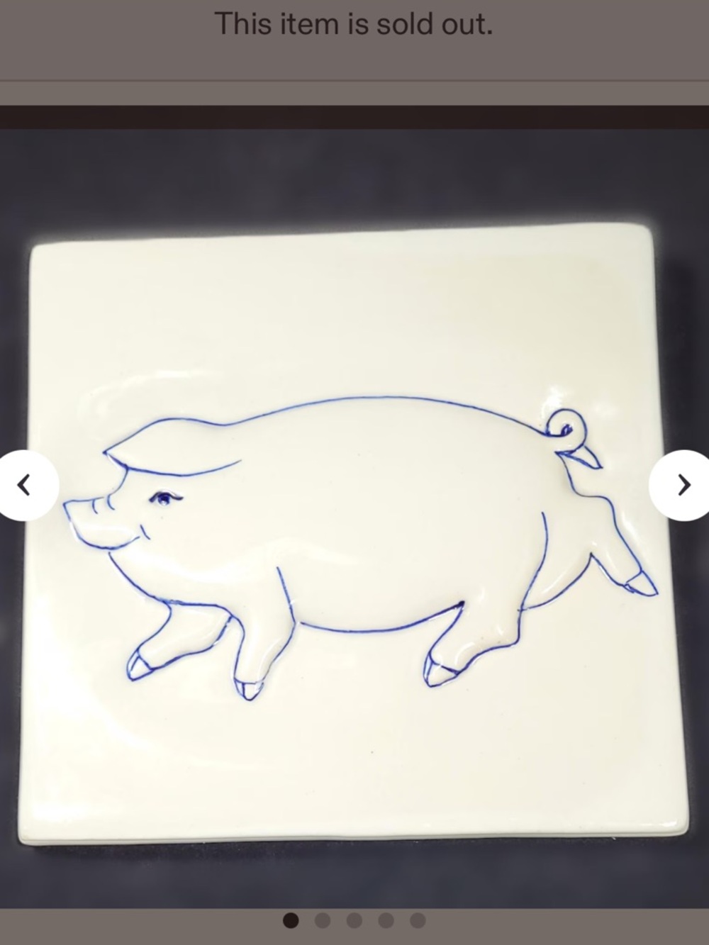 Mancer made in Italy pig tile. 1960’s vintage